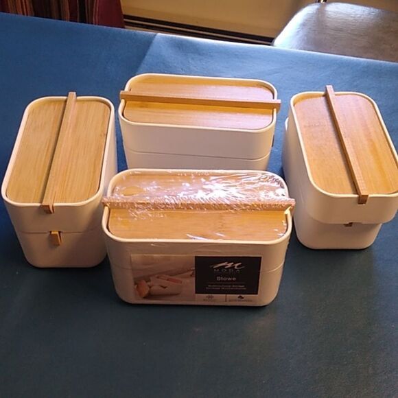 Moda Stowe Multifunctional Storage Bamboo lids and dividers Cottagecore - Picture 1 of 10